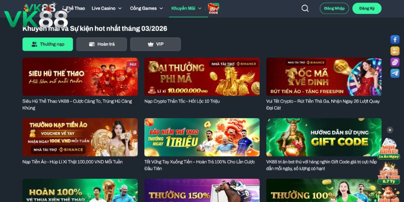 Khuyến Mãi VK88 - Nhận Thưởng Khủng Dễ Dàng Tại Nhà Cái Điều kiện tham gia khuyến mãi tại VK88