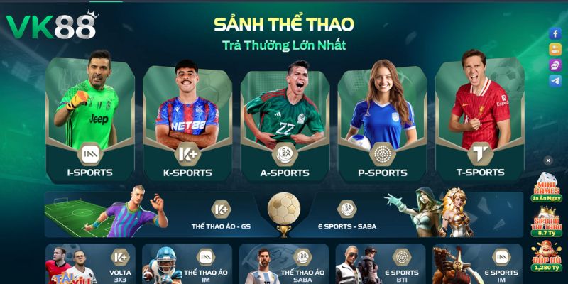 Lý do nên tham gia cược Thể thao tại VK88